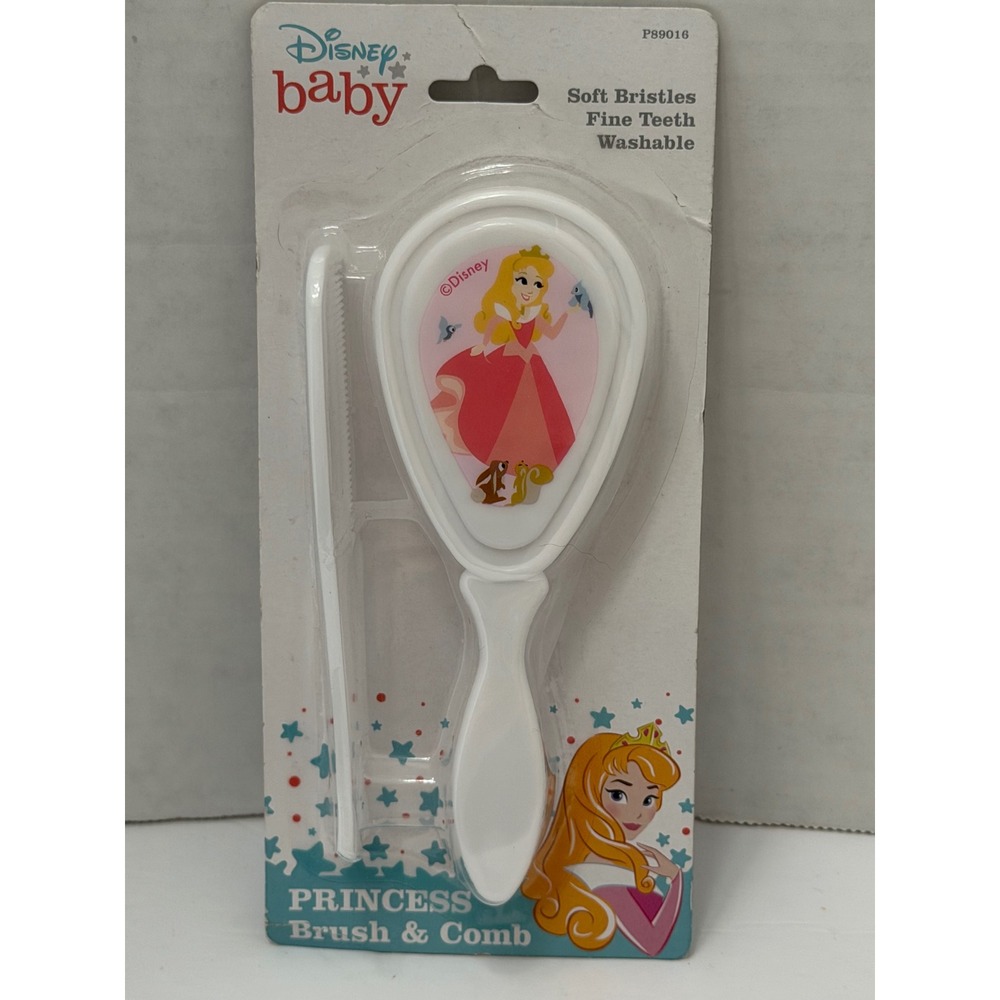 Disney Baby Princess Aurora Sleeping Beauty Brush and Comb Set P89016 White NEW